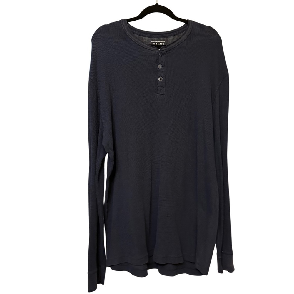 Old Navy Waffle Knit Long Sleeve Men’s Winter Shirt Henley